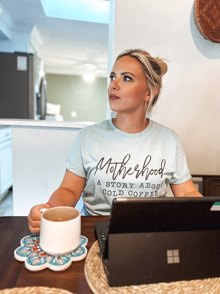 Motherhood and Coffee Tshirt